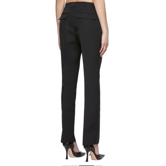 KHAITE Rainer Microfille Wool Blend Pants Size 10 - Picture 7 of 14